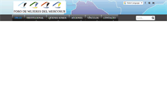 Desktop Screenshot of forodemujeresdelmercosur.org